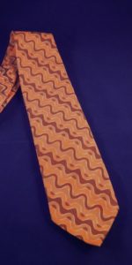 Via Veneto Orange Vintage 1970s Tie